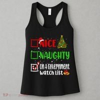 Nice Naughty On A Government Watch List Christmas List Women's Tank Top thumb 3