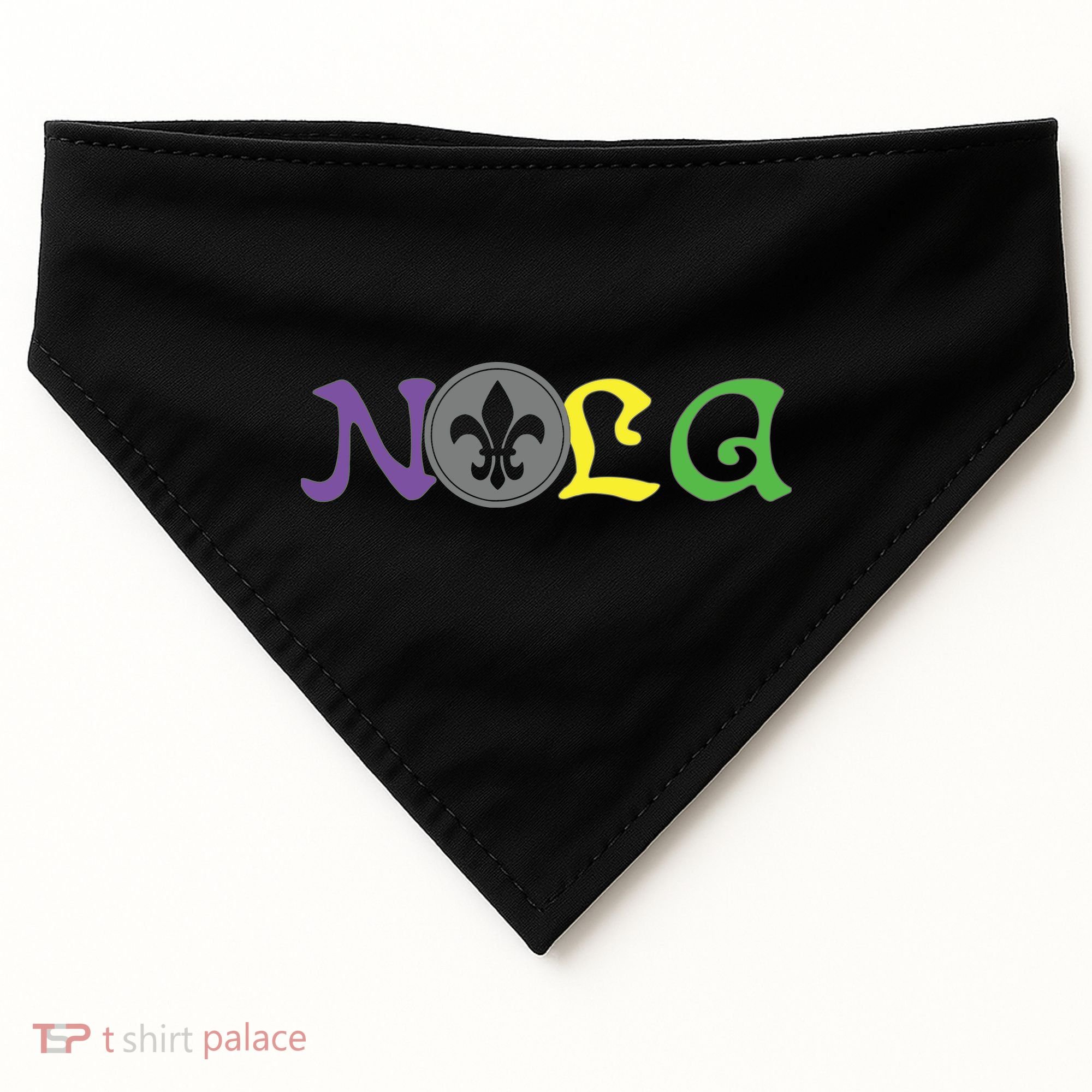 Nola New Orleans Mardi Gras 504 USA-Made Doggie Bandana