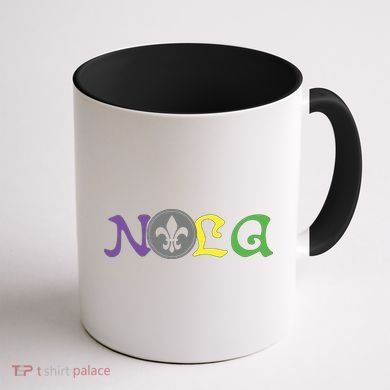 Nola New Orleans Mardi Gras 504 Coffee Mug back