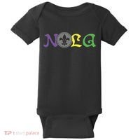 Nola New Orleans Mardi Gras 504 Baby Bodysuit thumb 0