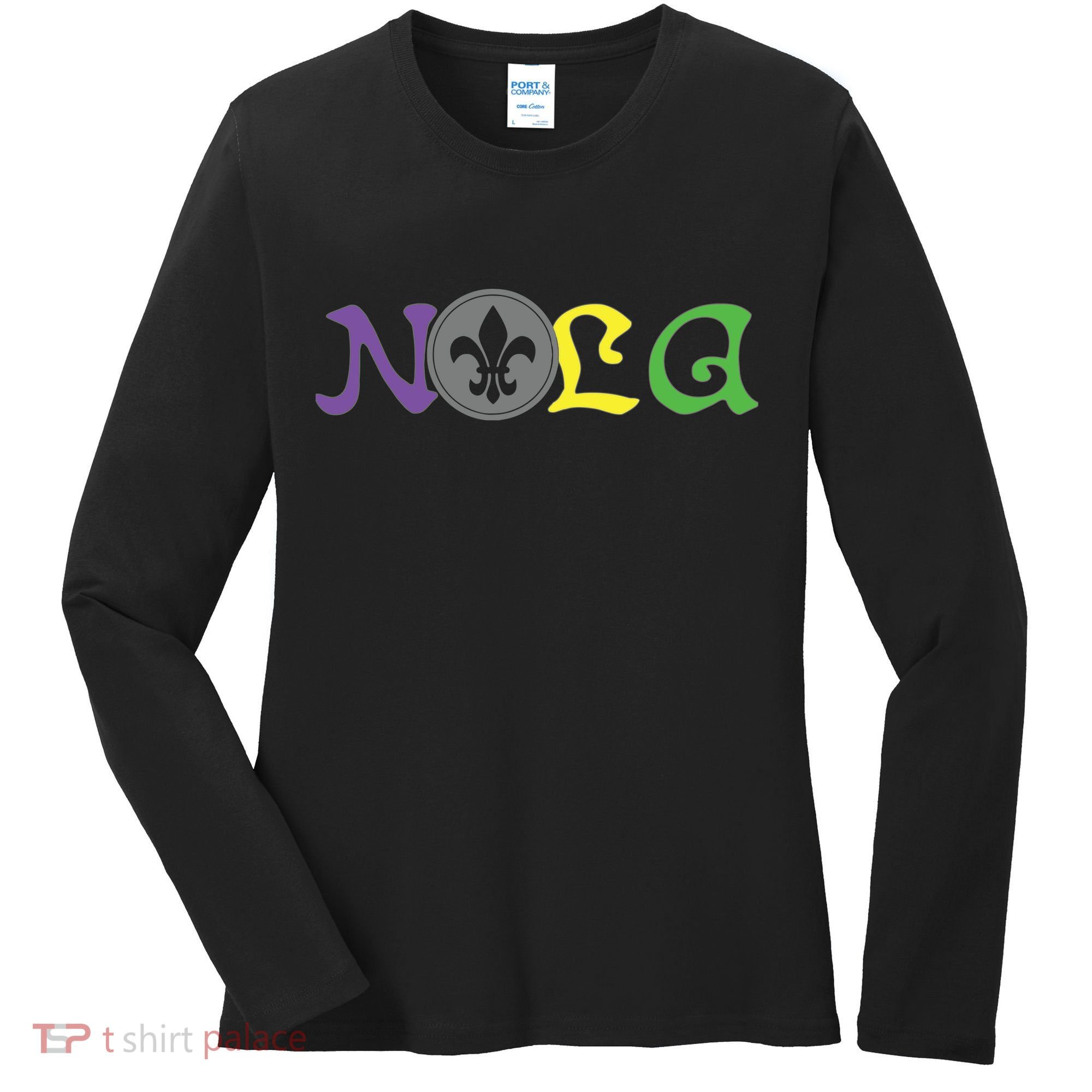 Nola New Orleans Mardi Gras 504 Women's Long Sleeve Shirt