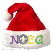 Nola New Orleans Mardi Gras 504 Santa Hat thumb 0