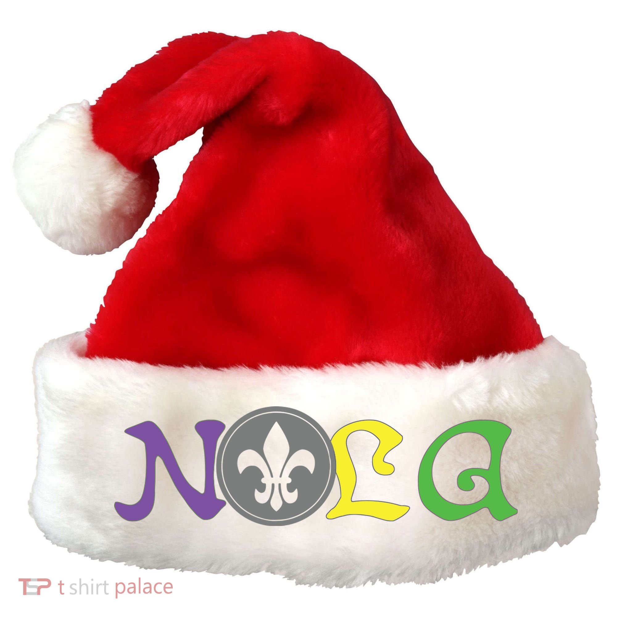 Nola New Orleans Mardi Gras 504 Santa Hat