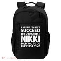 NIKKI Name Personalized Birthday Funny Christmas Joke Backpack thumb 0