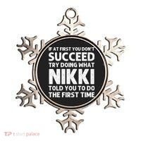 NIKKI Name Personalized Birthday Funny Christmas Joke Ornament thumb 0