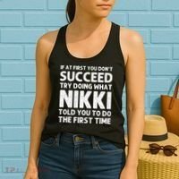 NIKKI Name Personalized Birthday Funny Christmas Joke Women's Tank Top thumb 2