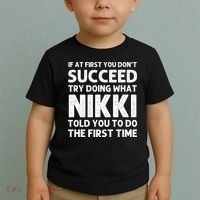 NIKKI Name Personalized Birthday Funny Christmas Joke Toddler T-Shirt thumb 2