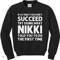 NIKKI Name Personalized Birthday Funny Christmas Joke Kids Sweatshirt thumb 0