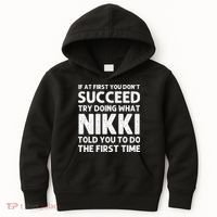 NIKKI Name Personalized Birthday Funny Christmas Joke Kids Hoodie thumb 0
