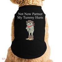 Not Now Partner My Tummy Hurts Doggie Tank thumb 0