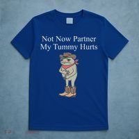 Not Now Partner My Tummy Hurts T-Shirt thumb 5