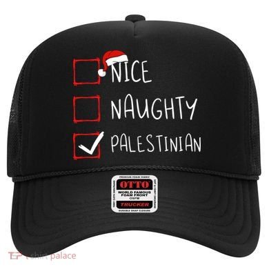 Nice Naughty Palestinian Christmas Palestine Heritage Roots Great Gift Hat