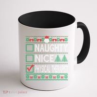 Naughty Nice Physical Therapist Christmas List Ugly Sweater Funny Gift Coffee Mug thumb 1