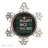 Naughty Nice Physical Therapist Christmas List Ugly Sweater Funny Gift Ornament thumb 0