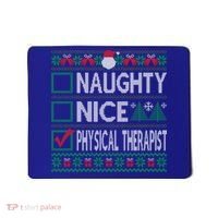 Naughty Nice Physical Therapist Christmas List Ugly Sweater Funny Gift Mousepad thumb 0
