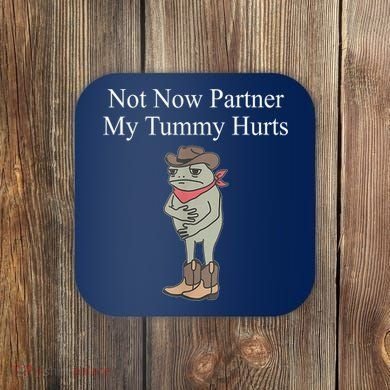 Not Now Partner My Tummy Hurts Design Coaster