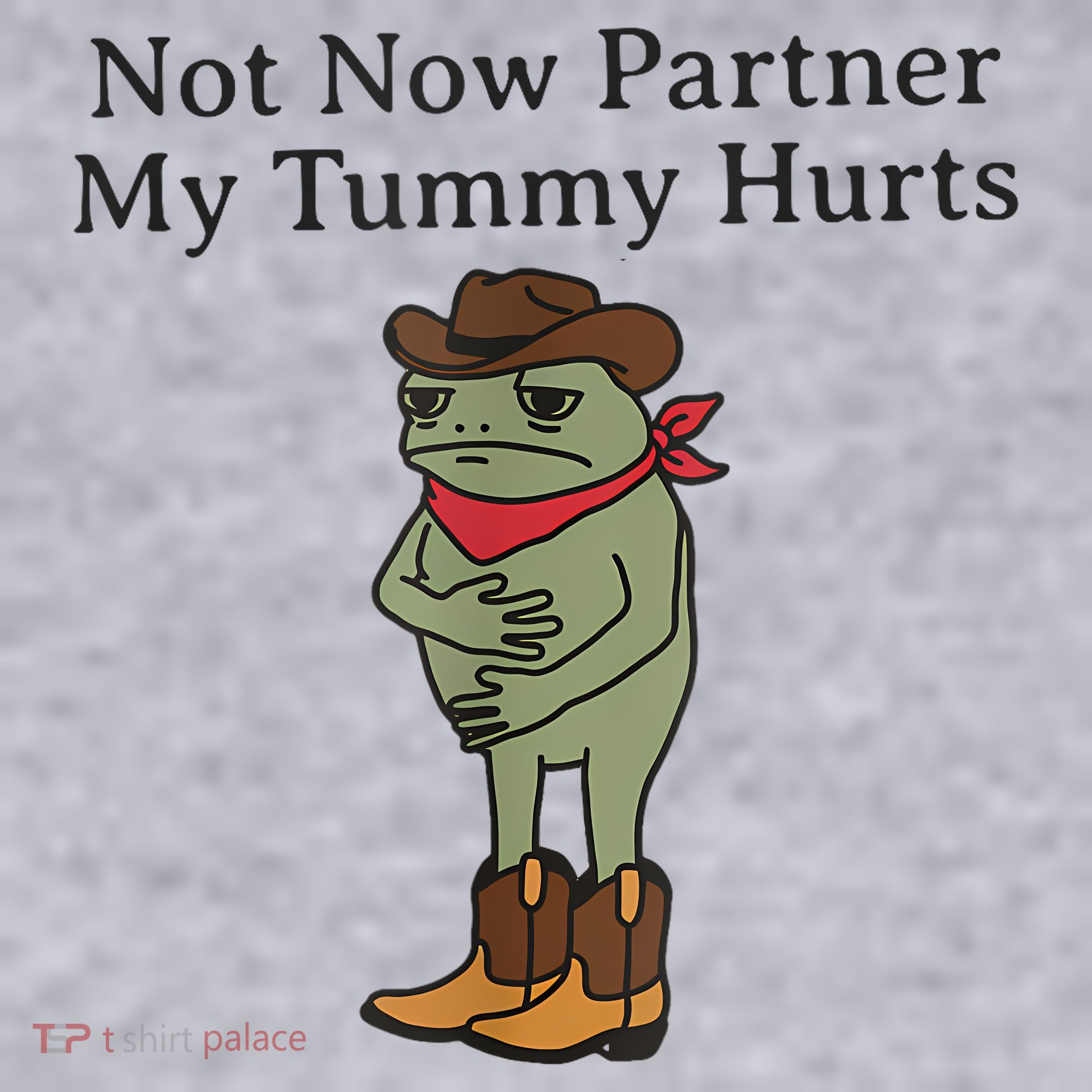 Not Now Partner My Tummy Hurts Funny Frog Women's Sweatshirt