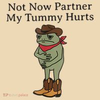 Not Now Partner My Tummy Hurts Funny Frog Tote Bag thumb 4