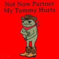 Not Now Partner My Tummy Hurts Funny Frog Santa Hat thumb 1