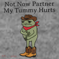 Not Now Partner My Tummy Hurts Funny Frog Toddler Hoodie thumb 2