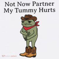 Not Now Partner My Tummy Hurts Funny Frog Women's Hoodie thumb 2