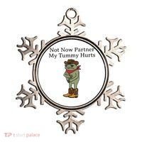 Not Now Partner My Tummy Hurts Funny Frog Ornament thumb 0