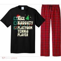 Nice Naughty Platform Tennis Player Xmas List Santa Claus Pajama Set thumb 0