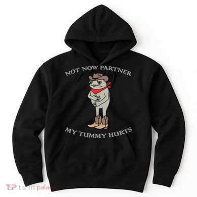 Not Now Partner My Tummy Hurts Hoodie