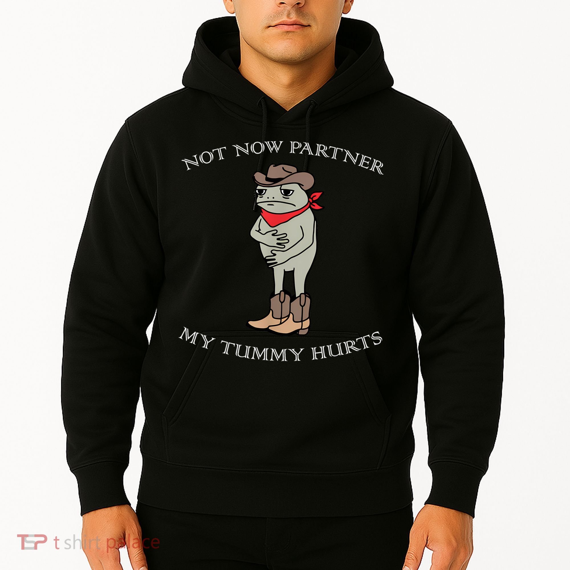 Not Now Partner My Tummy Hurts Hoodie