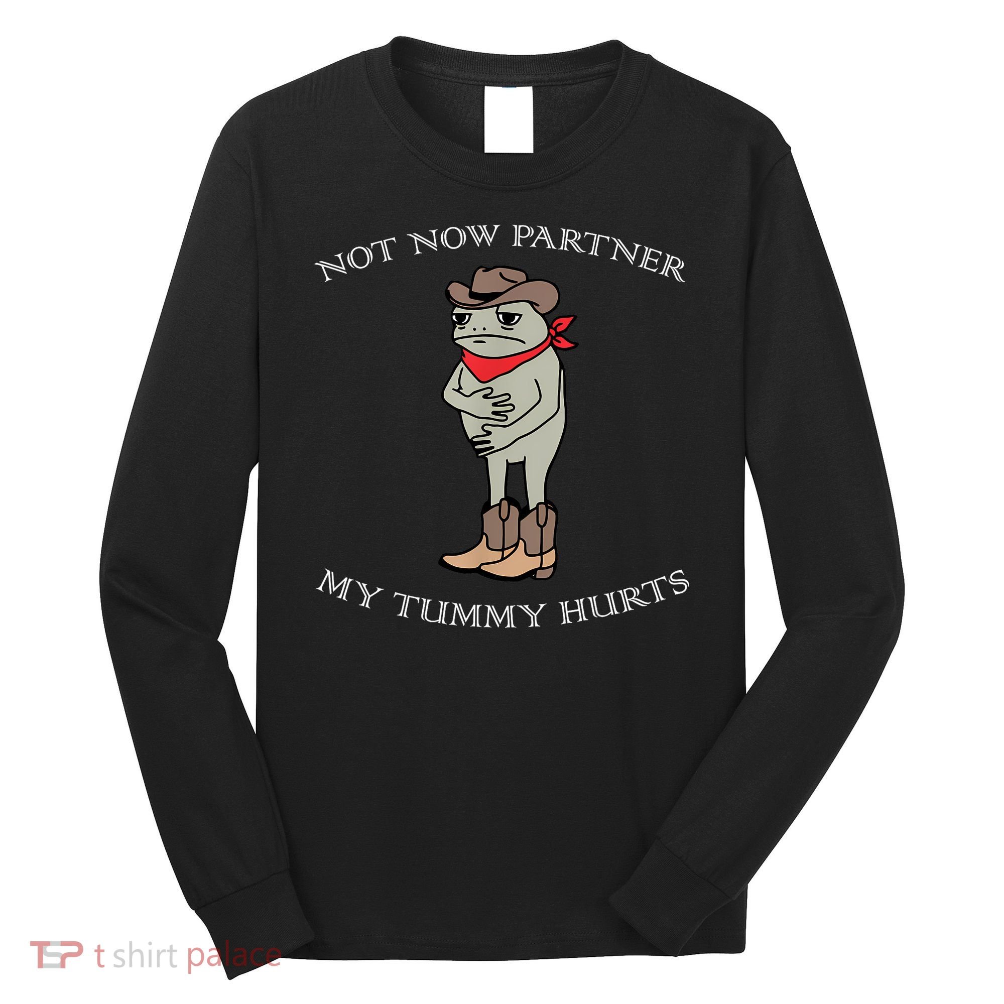 Not Now Partner My Tummy Hurts Long Sleeve Shirt