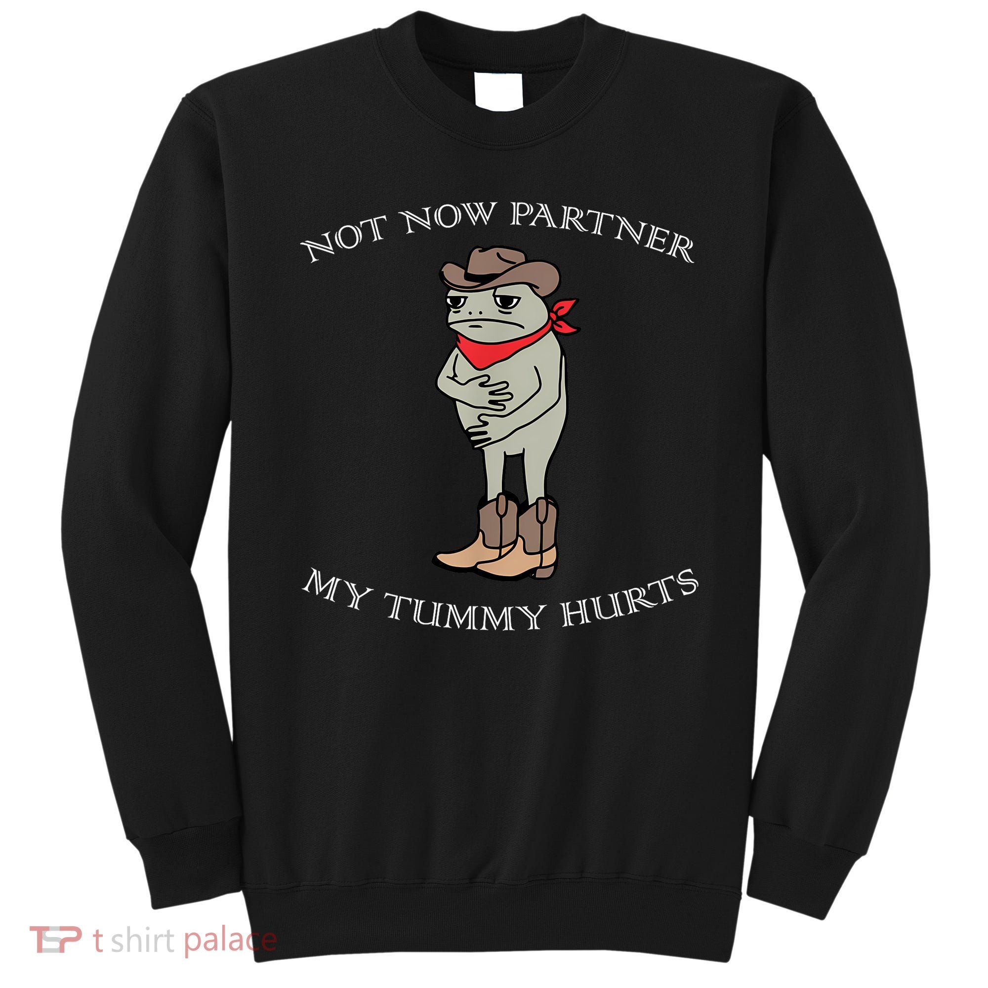 Not Now Partner My Tummy Hurts Sweatshirt