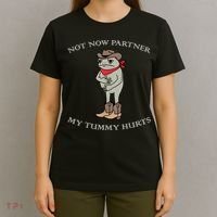 Not Now Partner My Tummy Hurts T-Shirt thumb 4