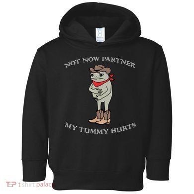 Not Now Partner My Tummy Hurts Toddler Hoodie