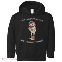Not Now Partner My Tummy Hurts Toddler Hoodie thumb 0