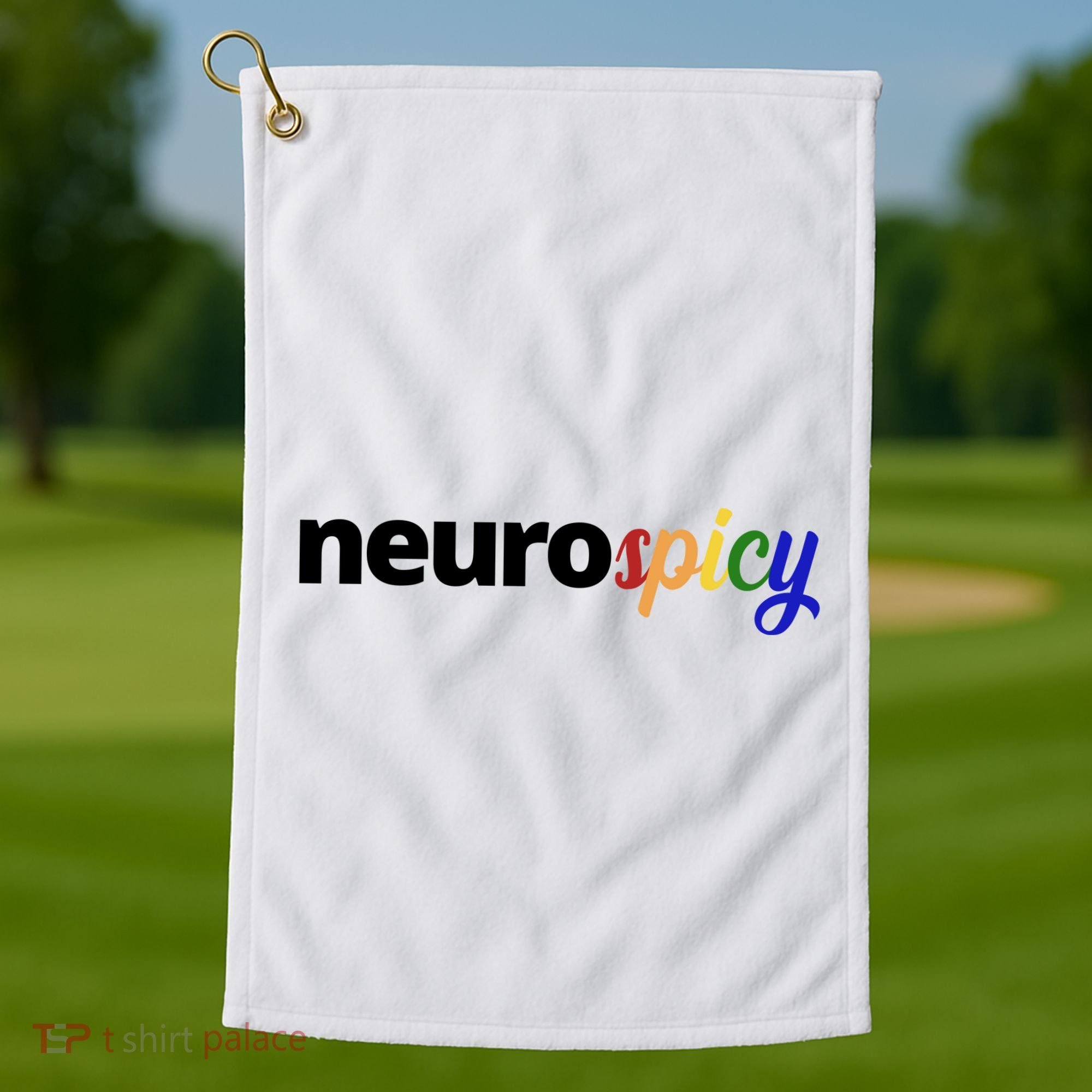 Neurospicy Neurodivergent Pride Autism Golf Towel