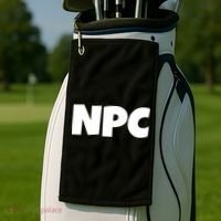 NPC Non Player Character, Funny NPC Gaming, Funny NPC Golf Towel thumb 2