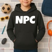 NPC Non Player Character, Funny NPC Gaming, Funny NPC Kids Hoodie thumb 2