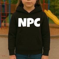 NPC Non Player Character, Funny NPC Gaming, Funny NPC Kids Hoodie thumb 3