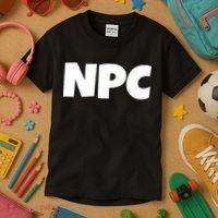 NPC Non Player Character, Funny NPC Gaming, Funny NPC Kids T-Shirt thumb 3