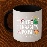 Naughty Nice Polish Gift Santa Hat Poland Christmas Gift Coffee Mug thumb 2