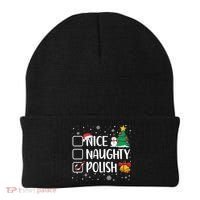 Naughty Nice Polish Gift Santa Hat Poland Christmas Gift Beanie thumb 0