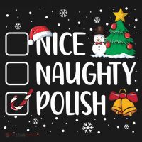 Naughty Nice Polish Gift Santa Hat Poland Christmas Gift Women's Hoodie thumb 2