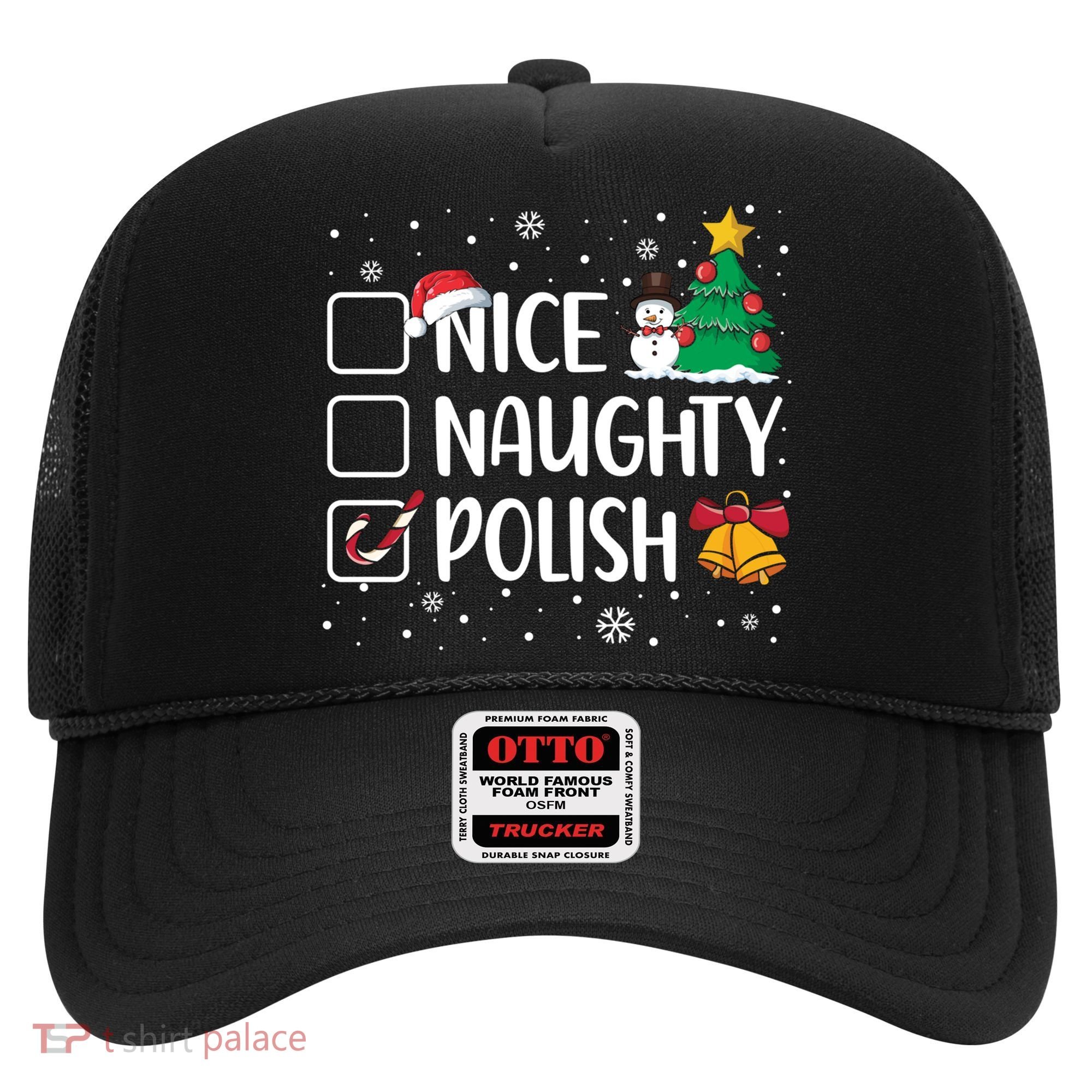 Naughty Nice Polish Gift Santa Hat Poland Christmas Gift Hat