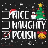 Naughty Nice Polish Gift Santa Hat Poland Christmas Gift Hat thumb 2