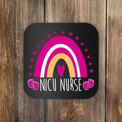 Nicu Nurse Rainbow Coaster