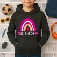 Nicu Nurse Rainbow Kids Hoodie thumb 2