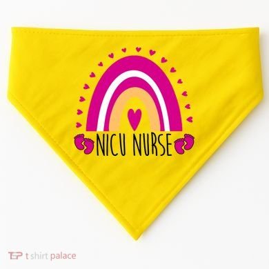 Nicu Nurse Rainbow USA-Made Doggie Bandana