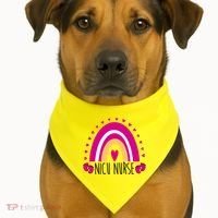 Nicu Nurse Rainbow USA-Made Doggie Bandana thumb 1
