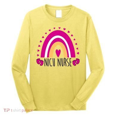 Nicu Nurse Rainbow Long Sleeve Shirt