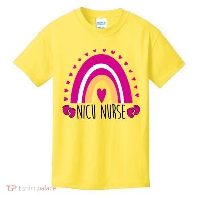 Nicu Nurse Rainbow Kids T-Shirt